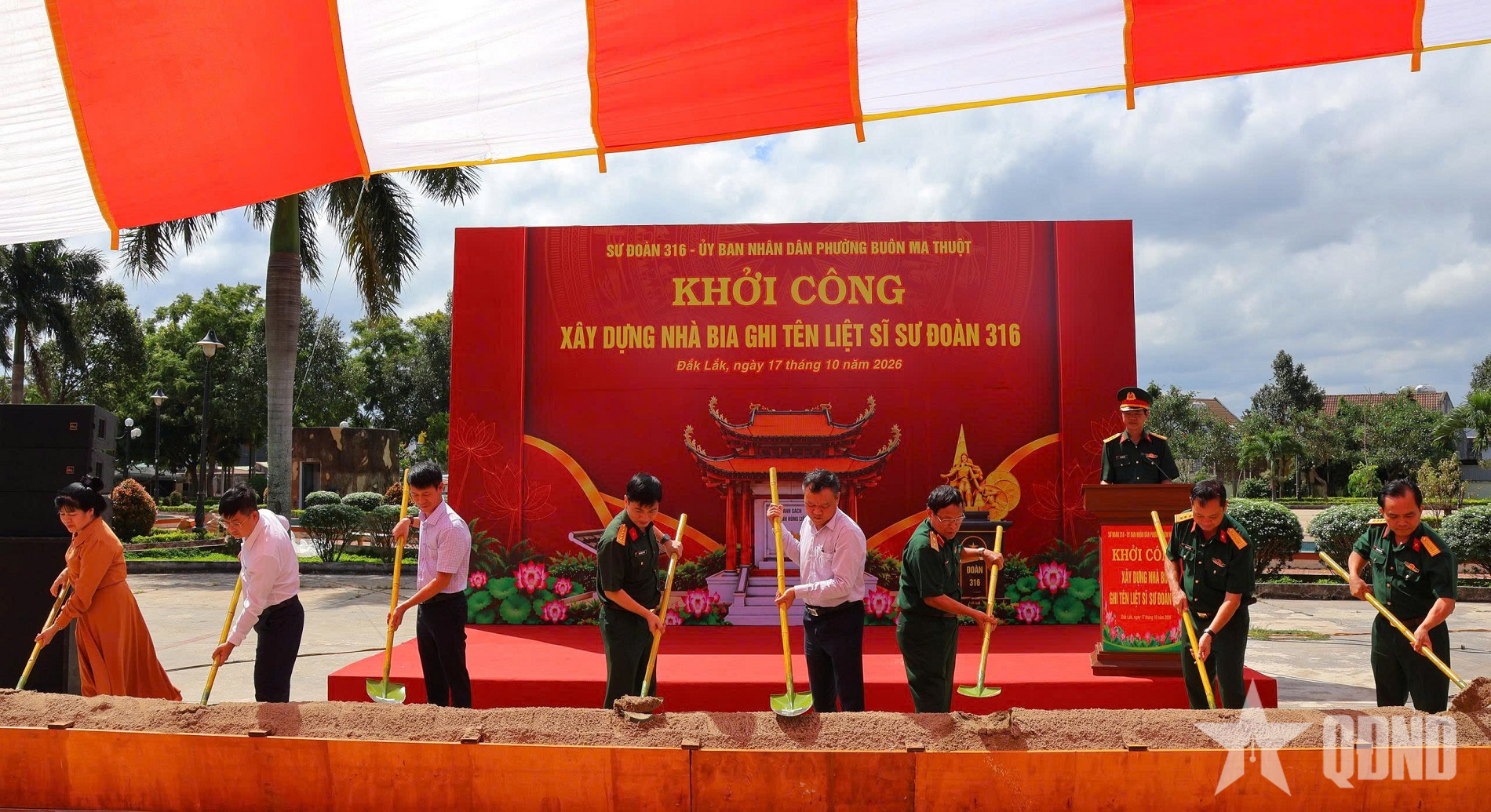 Khởi công xây dựng Nhà bia ghi tên liệt sĩ Sư đoàn 316